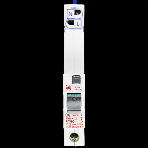 M2 6 AMP CURVE C 6kA 30mA RCBO TYPE A M26MCRSP