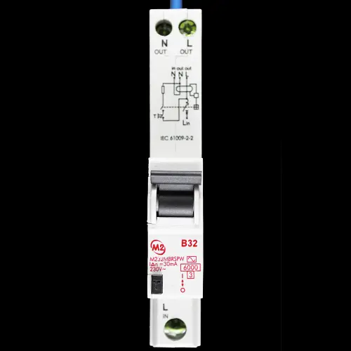 M2 32 AMP CURVE B 6kA 30mA RCBO TYPE AC M232MBRSPW