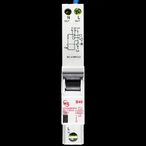 M2 40 AMP CURVE B 6kA 30mA RCBO TYPE AC M240MBRSPW