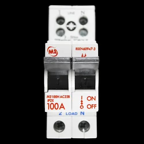 M2 100 AMP DOUBLE POLE MAIN SWITCH DISCONNECTOR M2100H AC22B