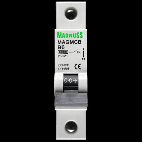 MAGNUSS 6 AMP CURVE B 6kA MCB CIRCUIT BREAKER MAGMCBB6