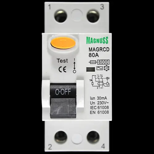 MAGNUSS 80 RCD DOUBLE POLE 30mA TYPE AC MAGRCD