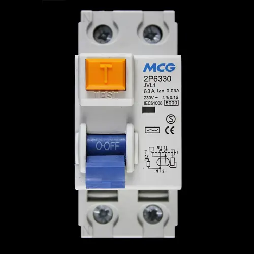 MCG 63 AMP 30mA DOUBLE POLE RCCB RCD TYPE AC JVL1 2P6330