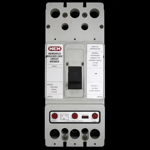 MEM 250 AMP 30kA TRIPLE POLE MCCB SW257