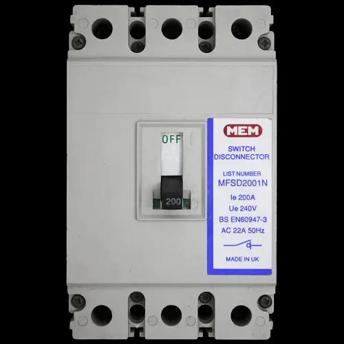 MEM 200 AMP DOUBLE POLE SWITCH DISCONNECTOR MFSD2001N