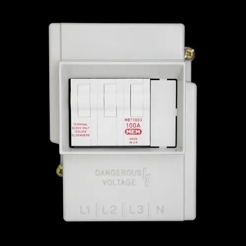MEM 100 AMP TRIPLE POLE INCOMER KIT TERMINAL BLOCK BMBT1003
