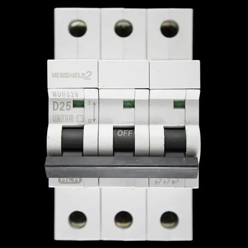 MEM EATON 25 AMP CURVE D 10kA TRIPLE POLE MCB CIRCUIT BREAKER MDH325