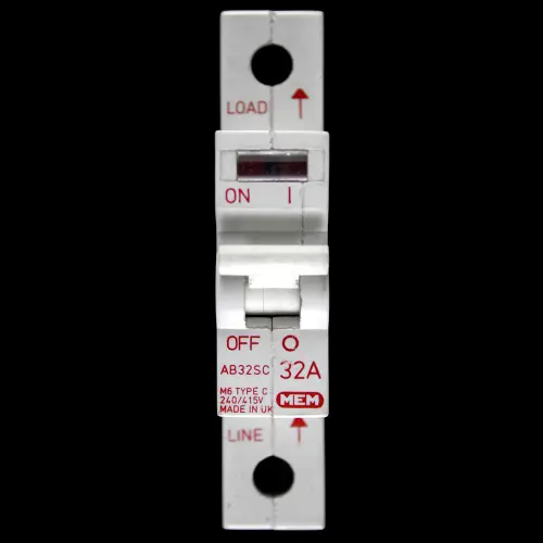 MEM 32 AMP CURVE C M6 MCB CIRCUIT BREAKER AB32SC