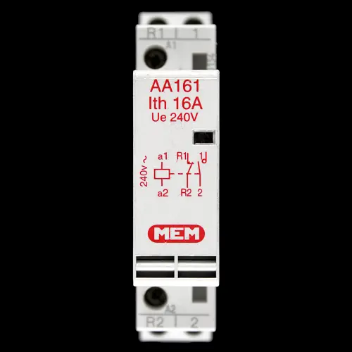 MEM 16 AMP DOUBLE POLE 1NO 1NC CONTACTOR 240V AC COIL AA161