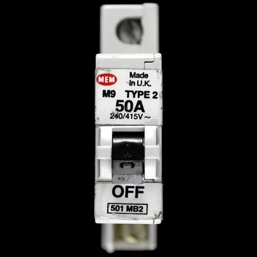 MEM 50 AMP TYPE 2 M9 MCB CIRCUIT BREAKER 501MB2