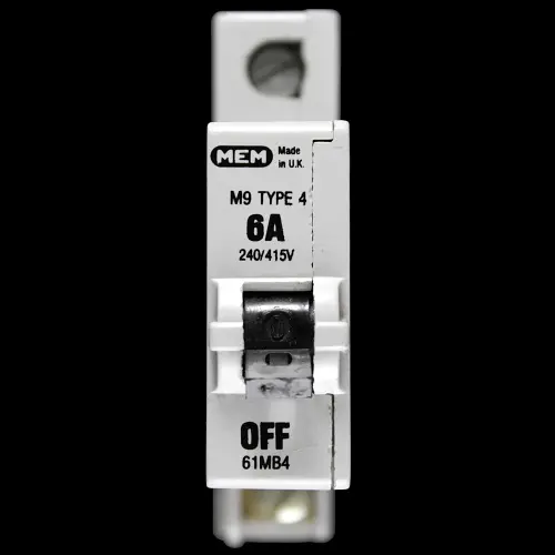 MEM 6 AMP TYPE 4 M9 MCB CIRCUIT BREAKER 61MB4