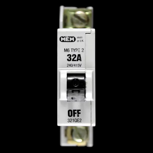 MEM 32 AMP TYPE 2 M6 MCB CIRCUIT BREAKER 321QE2