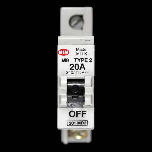 MEM 20 AMP TYPE 2 M9 MCB CIRCUIT BREAKER 201MB2