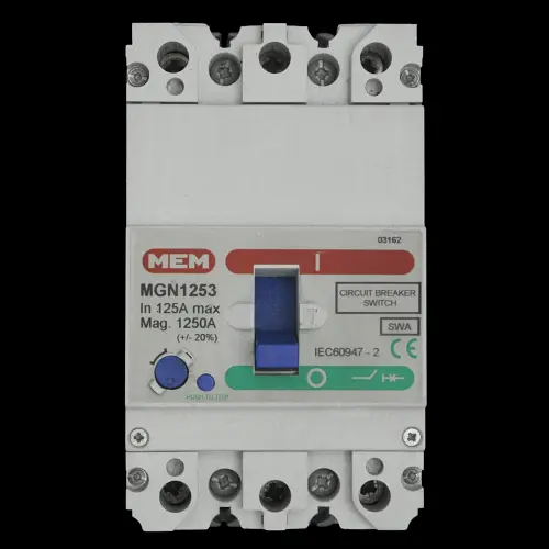 MEM 125 AMP 16kA TRIPLE POLE MCCB MGN1253