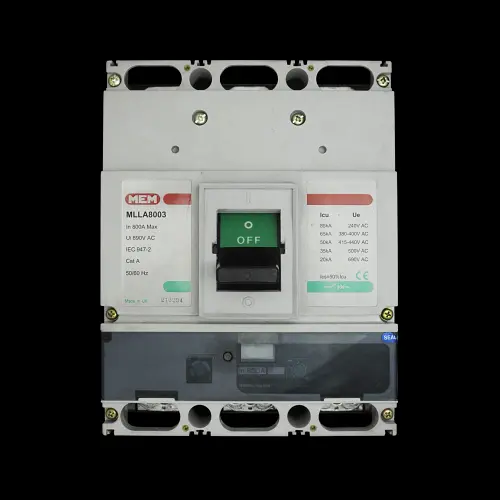 MEM 800 AMP 65kA TRIPLE POLE MCCB MLLA8003