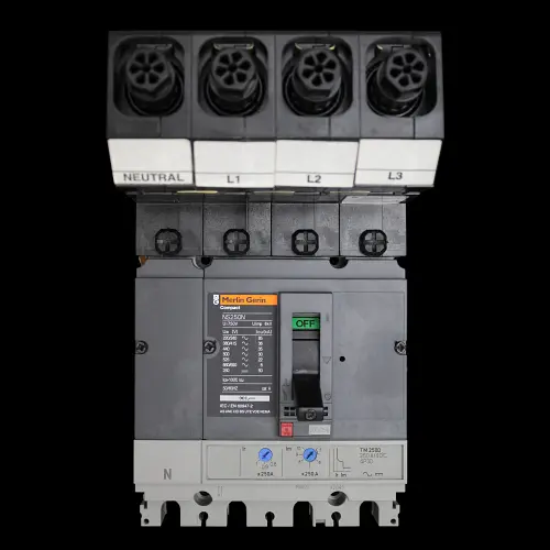 MERLIN GERIN 250 AMP 36kA FOUR POLE MCCB MGP2504 NS250N