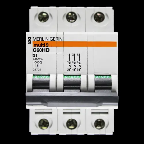 MERLIN GERIN 1 AMP CURVE D 10kA TRIPLE POLE MCB CIRCUIT BREAKER C60HD 25723