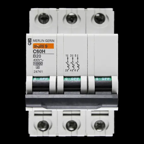 MERLIN GERIN 20 AMP CURVE B 10kA TRIPLE POLE MCB CIRCUIT BREAKER C60H 24741