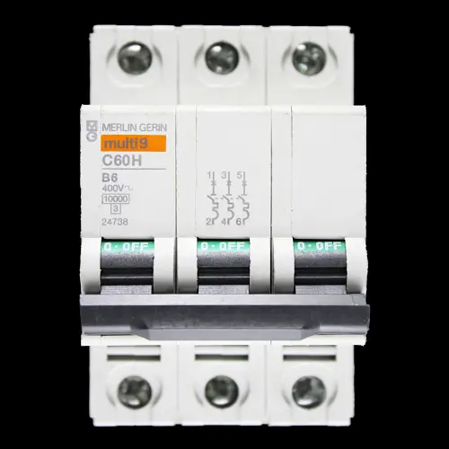 MERLIN GERIN 6 AMP CURVE B 10kA TRIPLE POLE MCB CIRCUIT BREAKER C60H 24738