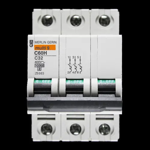 MERLIN GERIN 32 AMP CURVE C 10kA TRIPLE POLE MCB CIRCUIT BREAKER C60H 25003
