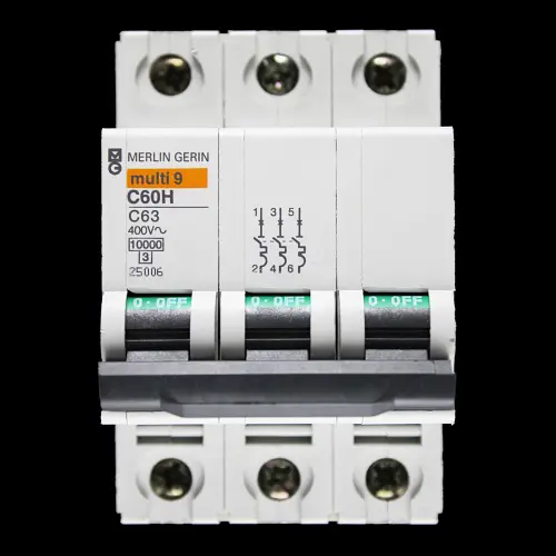 MERLIN GERIN 63 AMP CURVE C 10kA TRIPLE POLE MCB CIRCUIT BREAKER C60H 25006