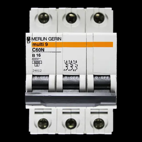 MERLIN GERIN 16 AMP CURVE B 6kA TRIPLE POLE MCB CIRCUIT BREAKER C60N 24012