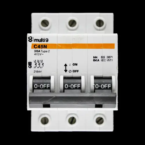 MERLIN GERIN 50 AMP TYPE 2 M4 TRIPLE POLE MCB CIRCUIT BREAKER C45N 21844
