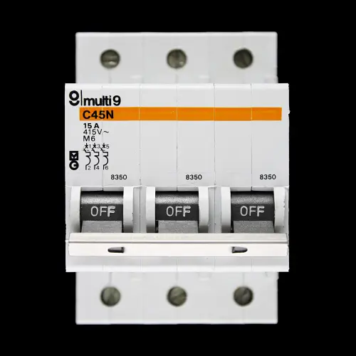 MERLIN GERIN 15 AMP TYPE 2 M6 TRIPLE POLE MCB CIRCUIT BREAKER C45N 8350
