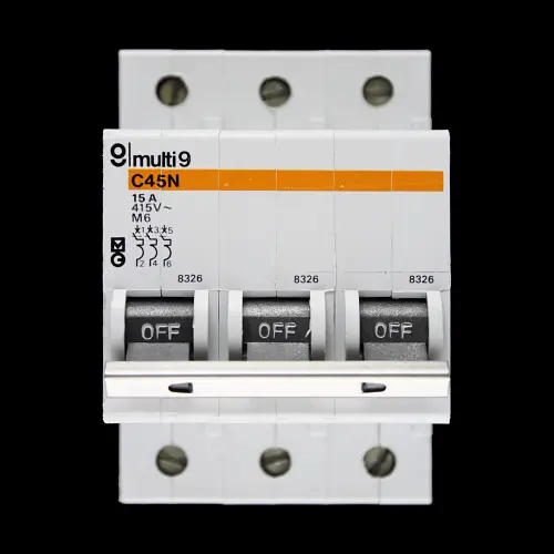 MERLIN GERIN 15 AMP TYPE 2 M6 TRIPLE POLE MCB CIRCUIT BREAKER C45N 8326