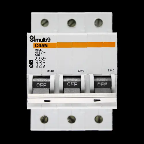 MERLIN GERIN 20 AMP TYPE 2 M6 TRIPLE POLE MCB CIRCUIT BREAKER C45N 8340
