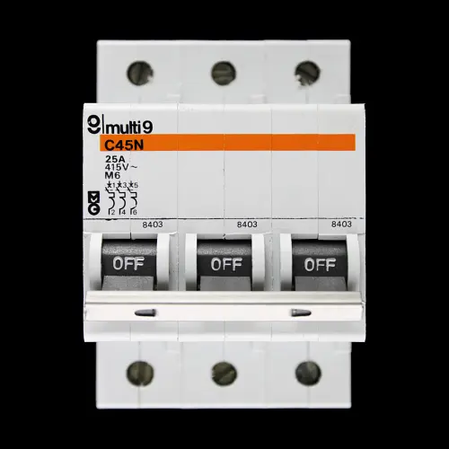 MERLIN GERIN 25 AMP TYPE 2 M6 TRIPLE POLE MCB CIRCUIT BREAKER C45N 8403