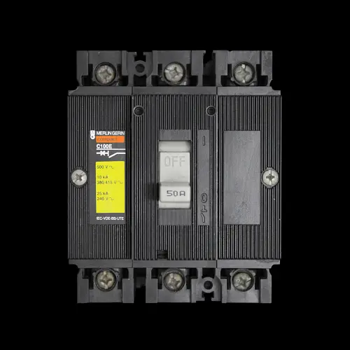 MERLIN GERIN 50 AMP 10kA TRIPLE POLE MCCB C100E
