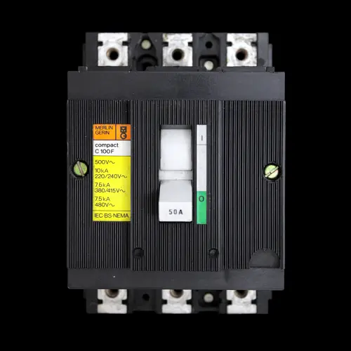 MERLIN GERIN 50 AMP 7.5kA TRIPLE POLE MCCB C100F