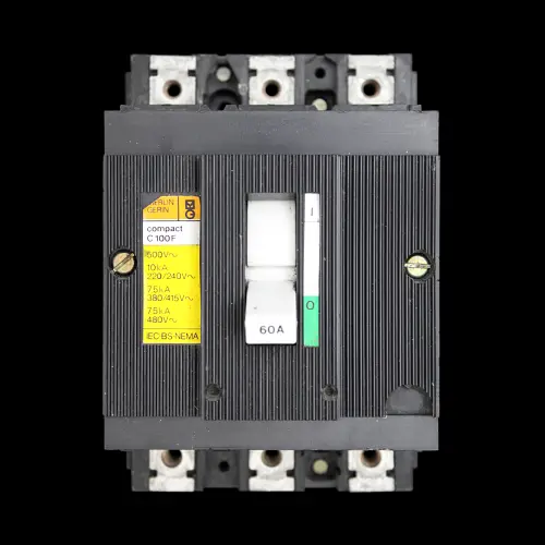 MERLIN GERIN 60 AMP 7.5kA TRIPLE POLE MCCB C100F