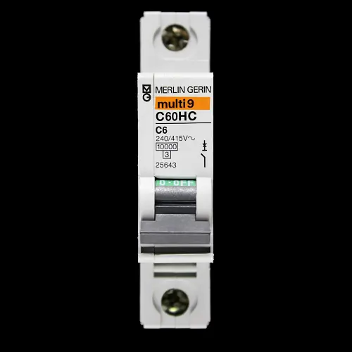 MERLIN GERIN 6 AMP CURVE C 10kA MCB CIRCUIT BREAKER C60HC 25643 MULTI 9