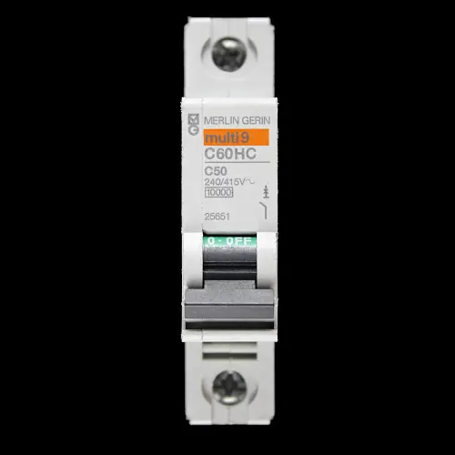MERLIN GERIN 50 AMP CURVE C 10kA MCB CIRCUIT BREAKER C60HC 25651 MULTI9