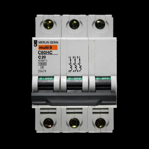 MERLIN GERIN 20 AMP CURVE C 10kA TRIPLE POLE MCB CIRCUIT BREAKER C60HC 25674
