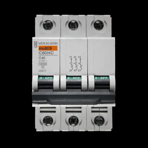 MERLIN GERIN 40 AMP CURVE C 10kA TRIPLE POLE MCB CIRCUIT BREAKER C60HC 25677