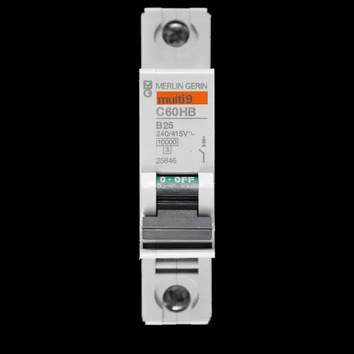 MERLIN GERIN 25 AMP CURVE B 10kA MCB CIRCUIT BREAKER C60HB 25846