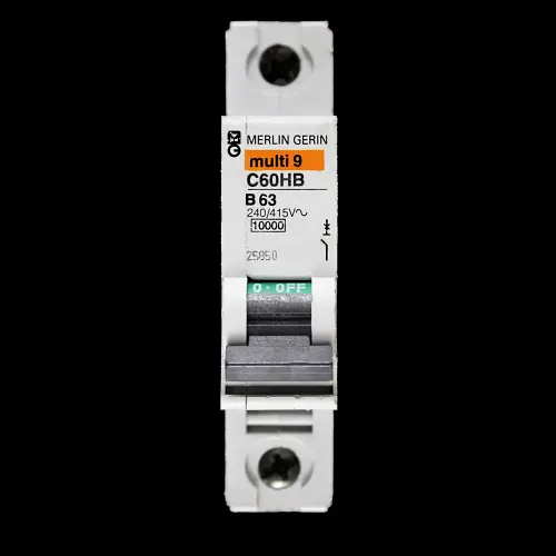 MERLIN GERIN 63 AMP CURVE B 10kA MCB CIRCUIT BREAKER C60HB 25850