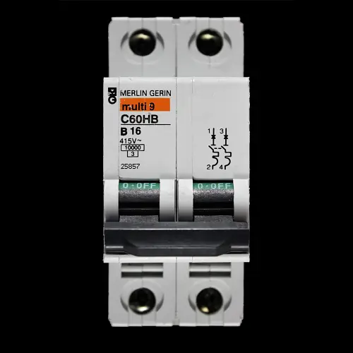 MERLIN GERIN 16 AMP CURVE B 10kA DOUBLE POLE MCB CIRCUIT BREAKER C60HB 25857