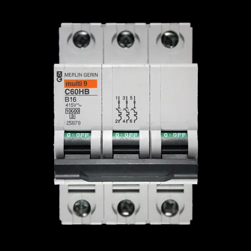 MERLIN GERIN 16 AMP CURVE B 10kA TRIPLE POLE MCB CIRCUIT BREAKER C60HB 25870