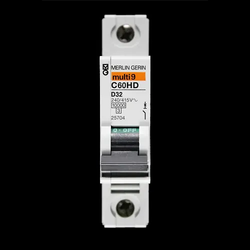 MERLIN GERIN 32 AMP CURVE D 10kA MCB CIRCUIT BREAKER 25704 C60HD