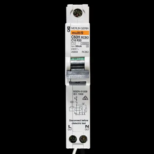 MERLIN GERIN 16 AMP CURVE C 10kA 30mA RCBO TYPE AC 26859 C60HC16R30 MULTI9
