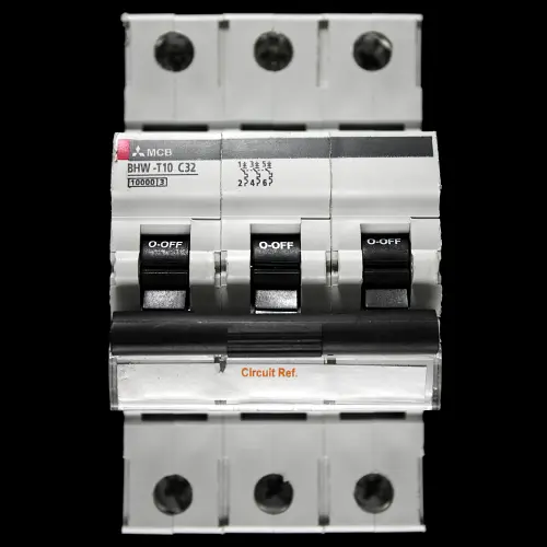MITSUBISHI 32 AMP CURVE C 10kA TRIPLE POLE MCB CIRCUIT BREAKER BHW-T10