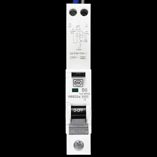 MK 6 AMP CURVE B 6kA 30mA RCBO TYPE A SENTRY H6832s