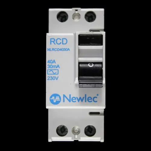 NEWLEC 40 AMP 30mA DOUBLE POLE RCD TYPE AC NLRCD4030A