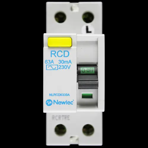 NEWLEC 63 AMP 30mA DOUBLE POLE RCD TYPE AC NLRCD6330A LR