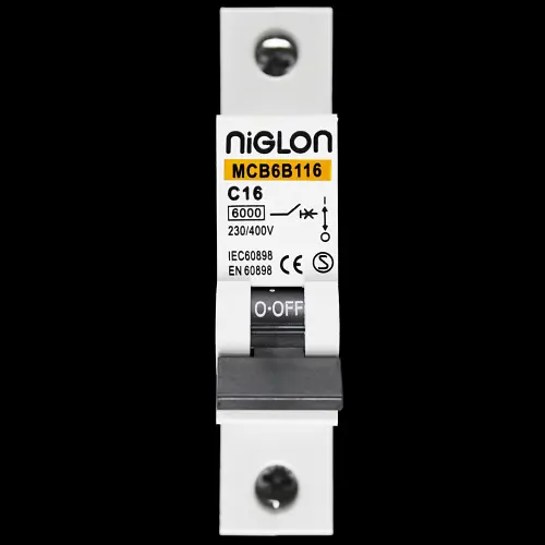 NIGLON 16 AMP CURVE C 6kA MCB CIRCUIT BREAKER MCB6B116