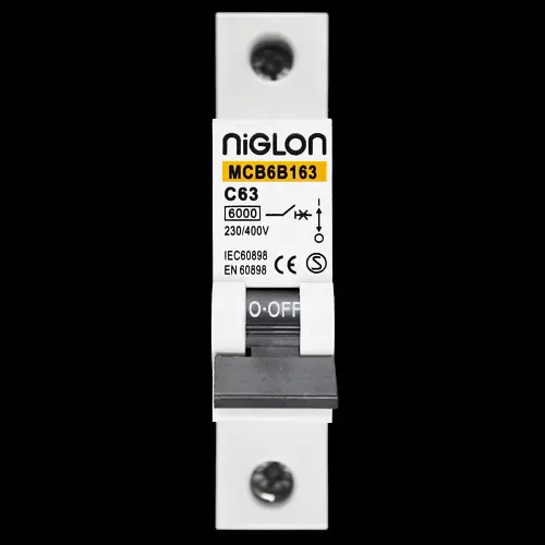 NIGLON 63 AMP CURVE C 6kA MCB CIRCUIT BREAKER MCB6B163